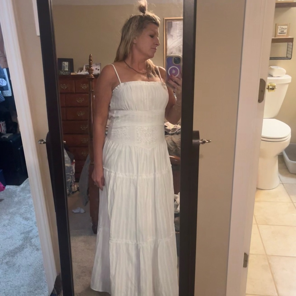 Altar'd State White Maxi Dress